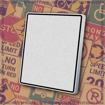 A blank, white, vertical rectangular sign with a black border.